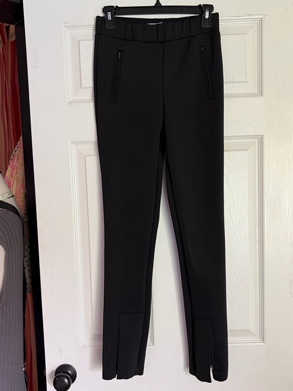 Good American black ponte work pants